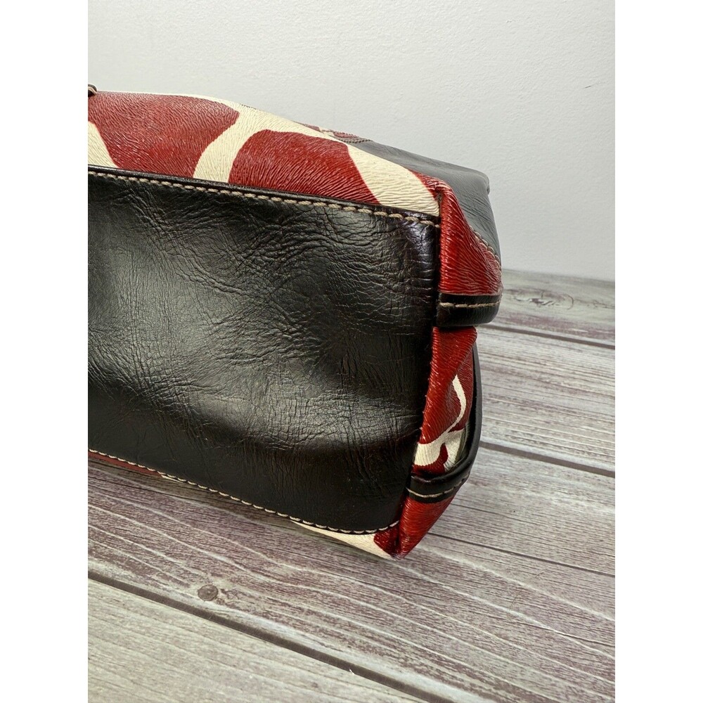 Nine & Co. Red and Brown Giraffe Print Shoulder Bag - Picture 10 of 16